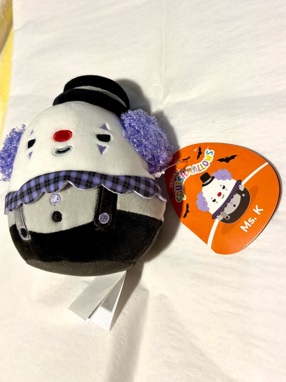 4/$15 Squishmallows 5” Ms. K Plush Toy - Purple & Black Clown NWT